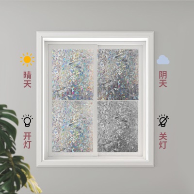Film de verre électrostatique laser 3D aluminisé translucide