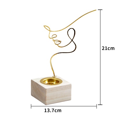 Vase d'aromathérapie combiné bois-métal
