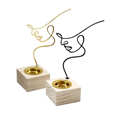 Vase d'aromathérapie combiné bois-métal