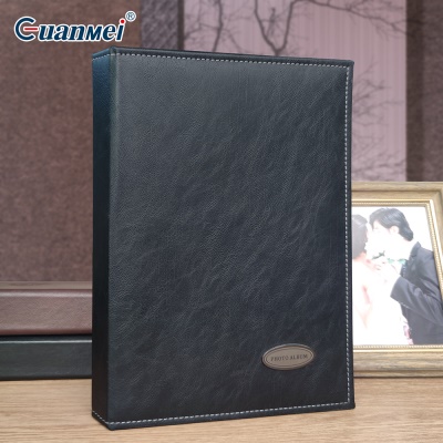 Album photo avec couverture en cuir Album photo avec sac enfichable de 6 pouces