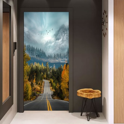Forêt porte autocollant décoratif amovible