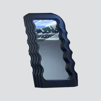 Miroir de maquillage en forme de vagues