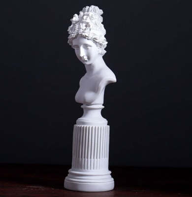 Statue de dame décoration artisanat en résine