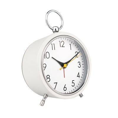 Horloge de table de bureau avec réveil en métal de 4 pouces