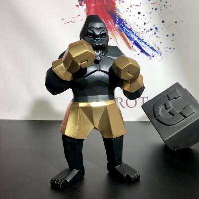 Artisanat en résine de boxe King Kong