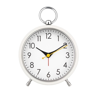 Horloge de table de bureau avec réveil en métal de 4 pouces