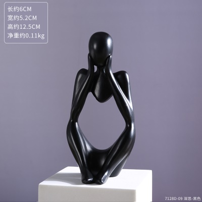 Objet d'art  en résine personnage pensif