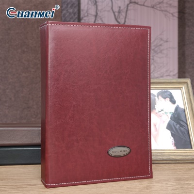 Album photo avec couverture en cuir Album photo avec sac enfichable de 6 pouces