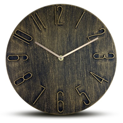 Horloge murale silencieuse de 30cm style européen vintage