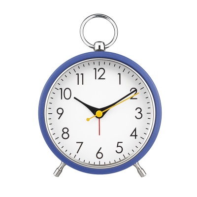 Horloge de table de bureau avec réveil en métal de 4 pouces