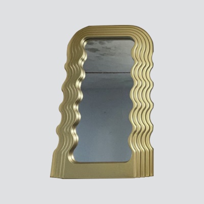 Miroir de maquillage en forme de vagues