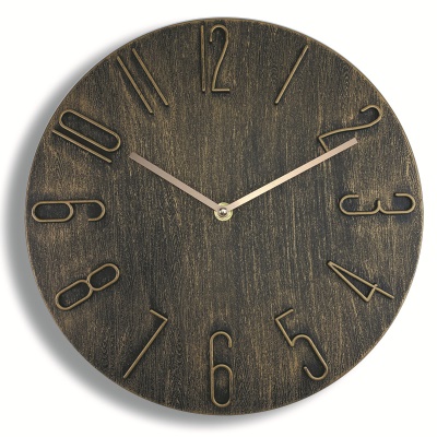 Horloge murale silencieuse de 30cm style européen vintage