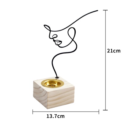 Vase d'aromathérapie combiné bois-métal