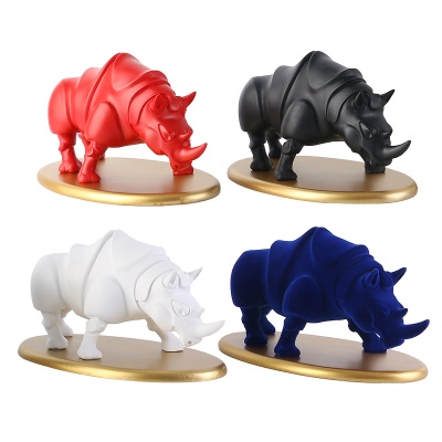 Artisanat en résine ornement rhinocéros