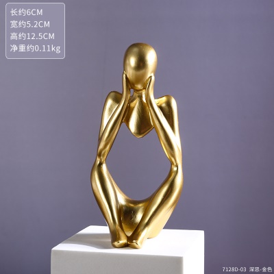 Objet d'art  en résine personnage pensif