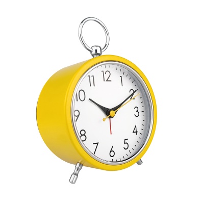 Horloge de table de bureau avec réveil en métal de 4 pouces