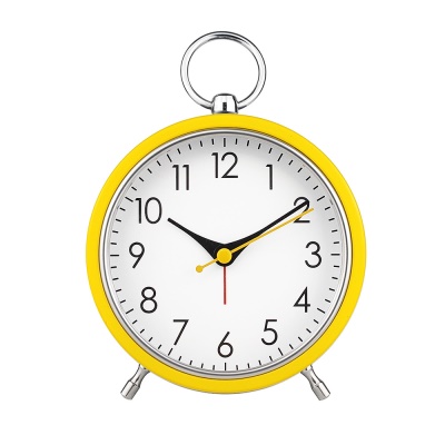 Horloge de table de bureau avec réveil en métal de 4 pouces
