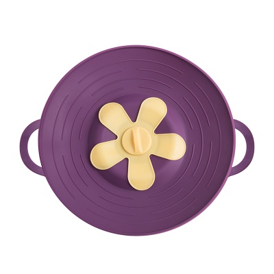 Casserole avec couvercle  en silicone résistant à haute température et anti-éclaboussures