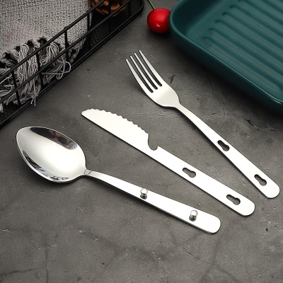 Ensemble de 3 pièces pour couteau, fourchette et cuillère en acier inoxydable