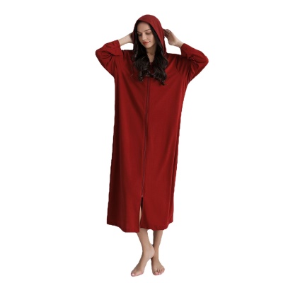 Robe de nuit longue avec fermeture éclair