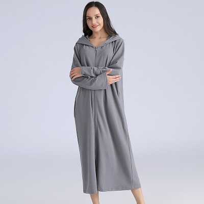 Robe de nuit longue avec fermeture éclair