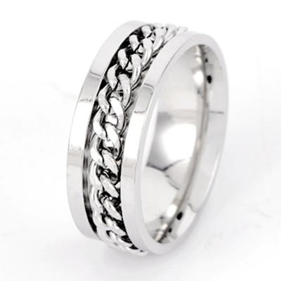 Bague Anneau en acier titane Bague en acier inoxydable