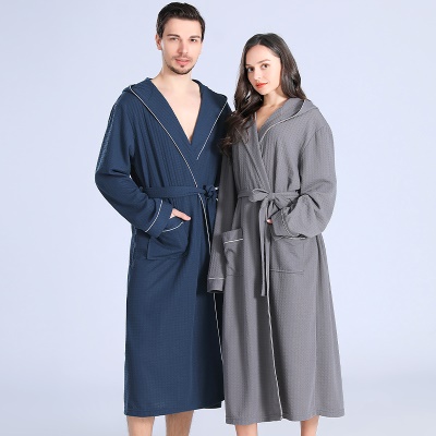 Peignoir à capuche mince Robe à capuche pour couple