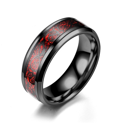 Bague Anneau en Acier Titane Acier inoxydable