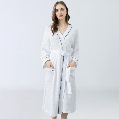Peignoir de chambre en coton tricotté