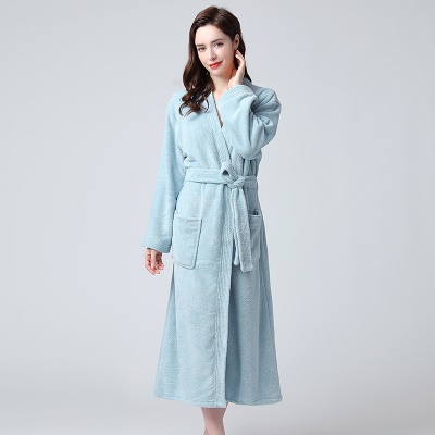 Peignoir Kimono en polaire corail absorbant