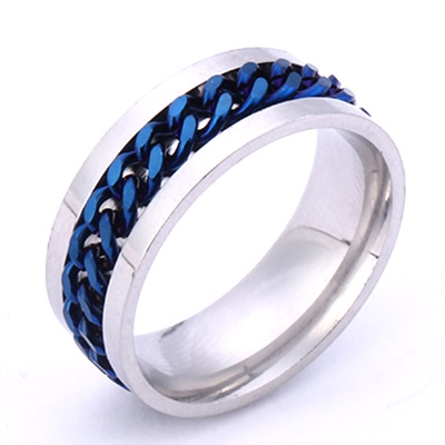 Bague Anneau en acier titane Bague en acier inoxydable