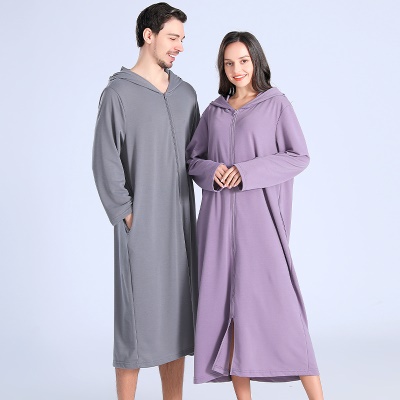 Robe de nuit longue avec fermeture éclair
