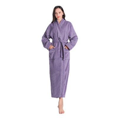 Serviette peignoir femme longue robe de chambre pour couple