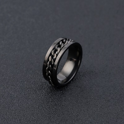 Bague Anneau en acier titane Bague en acier inoxydable