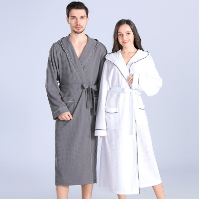 Peignoir à capuche mince Robe à capuche pour couple