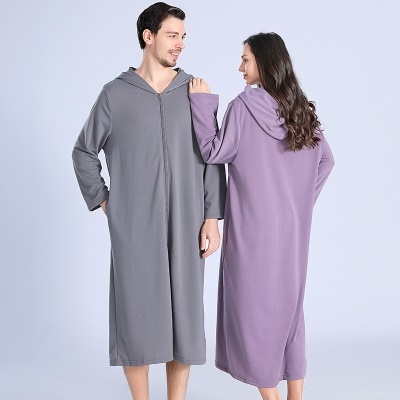 Robe de nuit longue avec fermeture éclair