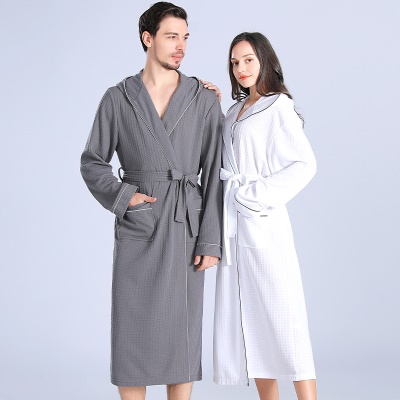 Peignoir à capuche mince Robe à capuche pour couple