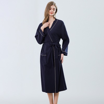 Peignoir court en coton tricoté
