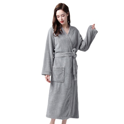 Peignoir Kimono en polaire corail absorbant