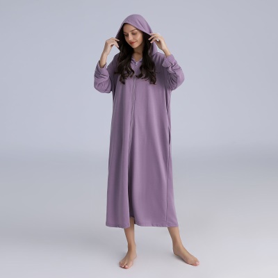 Robe de nuit longue avec fermeture éclair