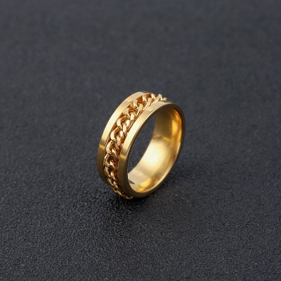 Bague Anneau en acier titane Bague en acier inoxydable