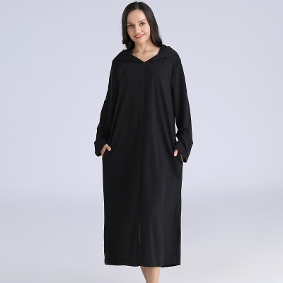 Robe de nuit longue avec fermeture éclair
