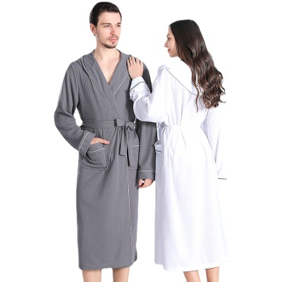 Peignoir à capuche mince Robe à capuche pour couple
