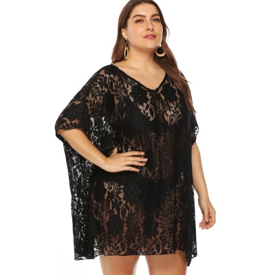 Robe sexy pour femmes col V dentelle