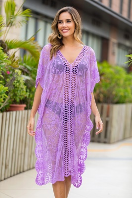Robe plage  sexy à col V bikini