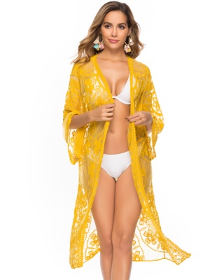 top femme en dentelle tissu cardigan à manches cornes
