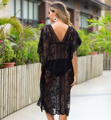 Robe plage  sexy à col V bikini