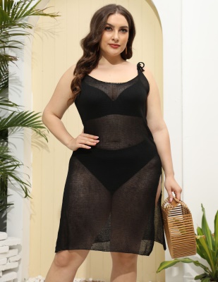 Robe de plage blouse dos nu bretelles horizontales