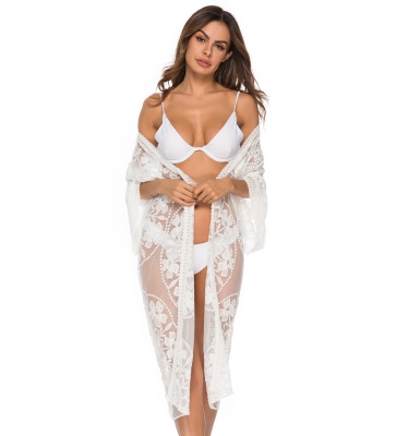 top femme en dentelle tissu cardigan à manches cornes