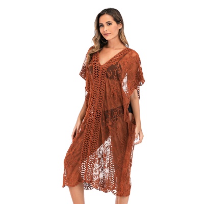 Robe plage  sexy à col V bikini